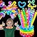 JOYIN 18 Pack Glow Sticks Party Favors for Kids, Light Up Pop Tubes Glow Necklaces Bracelets Party Supplies for Toddlers Boys Girls Birthday Gifts, School Classroom Goodie bags, Treasure Box Toys