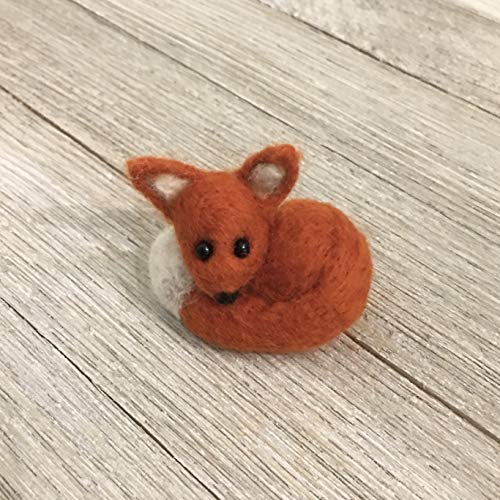 Wool Felt Fox - Animal Needle Felting Kit for Beginners