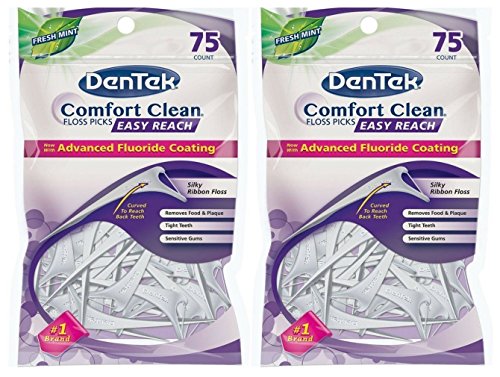 DenTek Easy Reach Floss Picks 75 Each (Pack of 2)