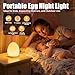 Harmobub Baby Night Light, Silicone Egg Light for Kids, Portable Touch Night Lamp with 11 Colors Changing, Nursery Night Light for Breastfeeding, BPA Free, Eye Caring, Soft