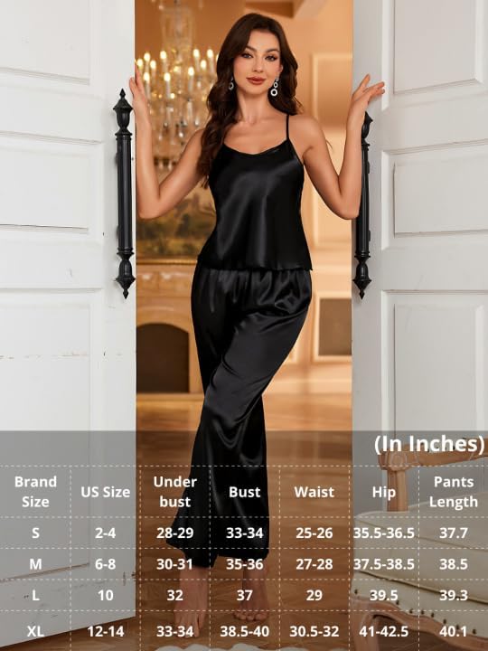 Kaei&Shi Sexy Heart Pajamas,Satin Pajama Sets For Women 2 Piece,Getting Ready Outfits Bridal Party Valentines Vday - Image 6