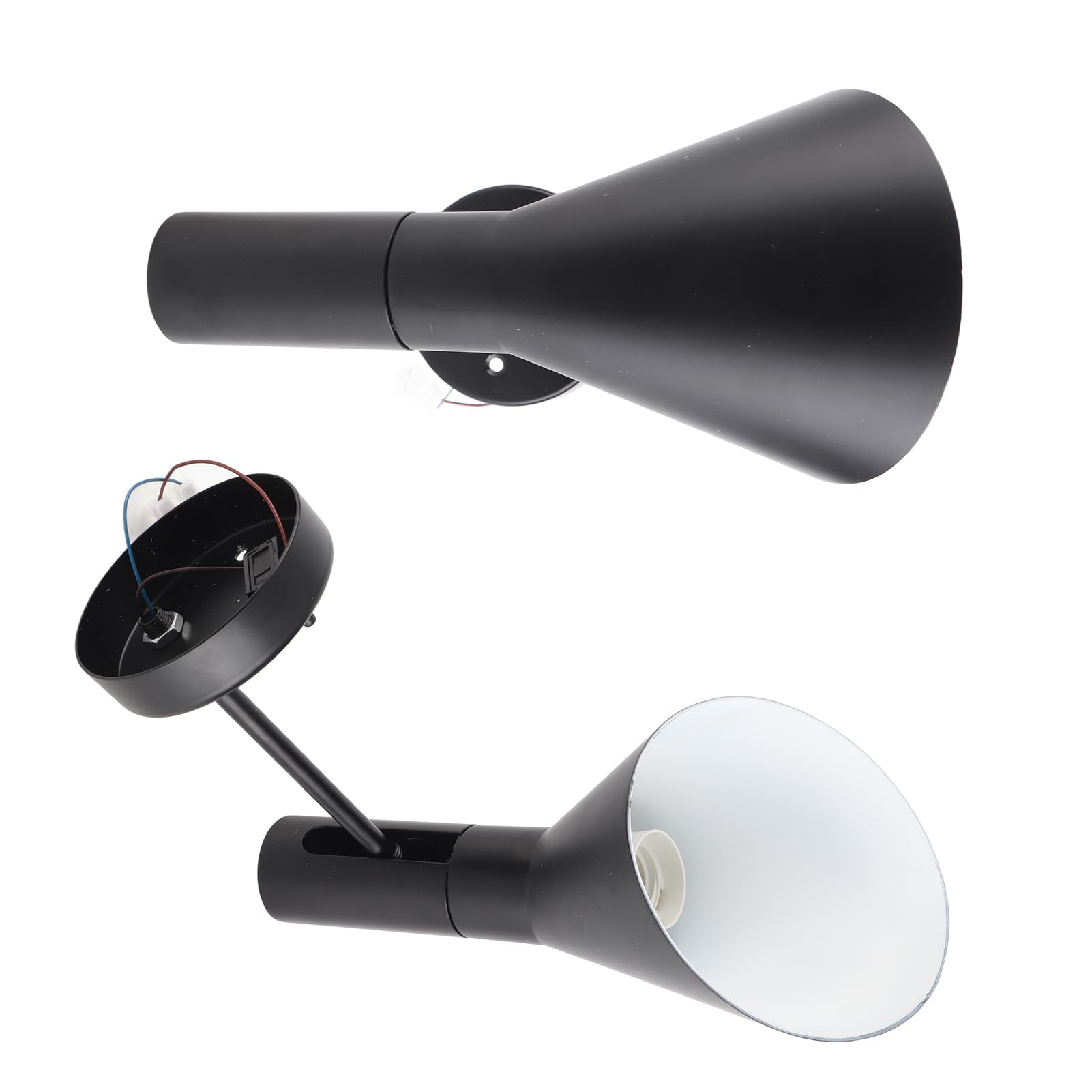 E27 Regulowana ścienna Nowoczesny Design Lampka Nocna do Salonu Sypialnia Cafe Żelazny Czarny Klosz 5,1 Cala