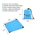 Sunno Pocket Travel Blanket Made of Sturdy, Durable Nylon – Waterproof & Lightweight – 60” x 55” Open - Soft & Easy to Use – Ideal for Camping, Hiking, Concerts & Picnics (Blue)