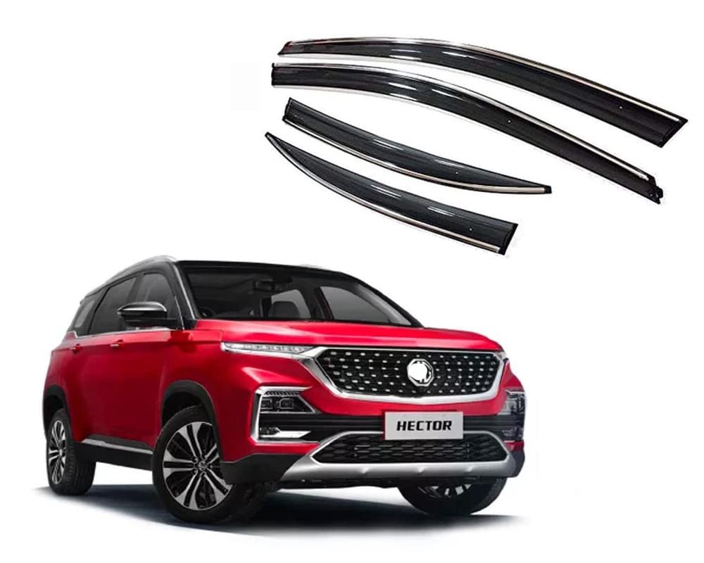 MG MG Hector (Chrome Line) Door Visor Wind Deflector - Set of 4 Pcs