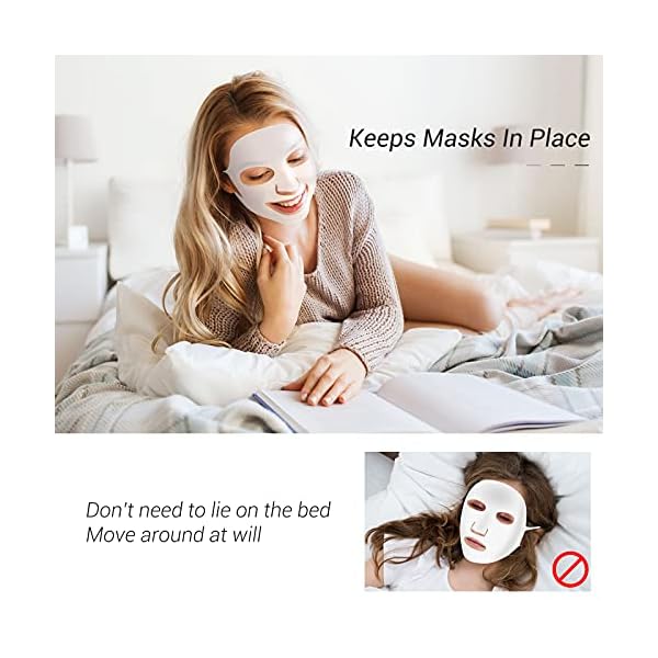 Maitys 5 Pieces Reusable Silicone Facial Mask, Moisturizing Skin Treatment Mask, Elastic and Stretchable, Suitable for Most Women and Girls, White