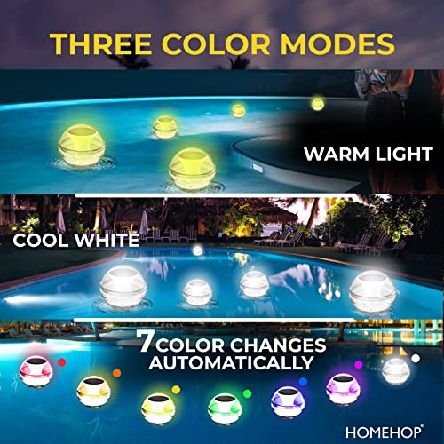 Homehop Solar Light Outdoor Floating Pool LED Decorative Waterproof RGB Lamp for Home, Garden, Outdoor, Fish Pond, Swimming Pool Automatic (Multicolor,ABS)
