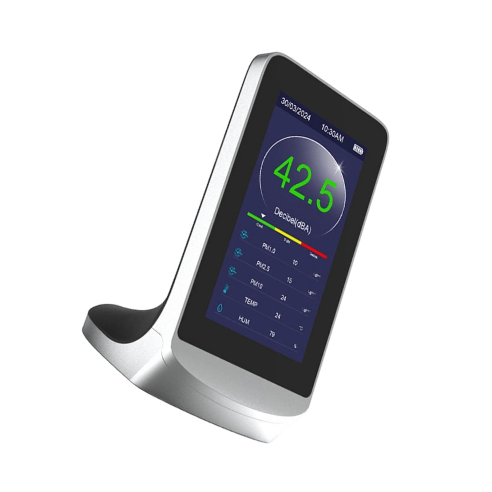 Fromceo Industrial Noise And Tester 6 In 1 Digital Decibel Meter For Sound Levels Concentration Temperature Humidity Digital Decibel Meter