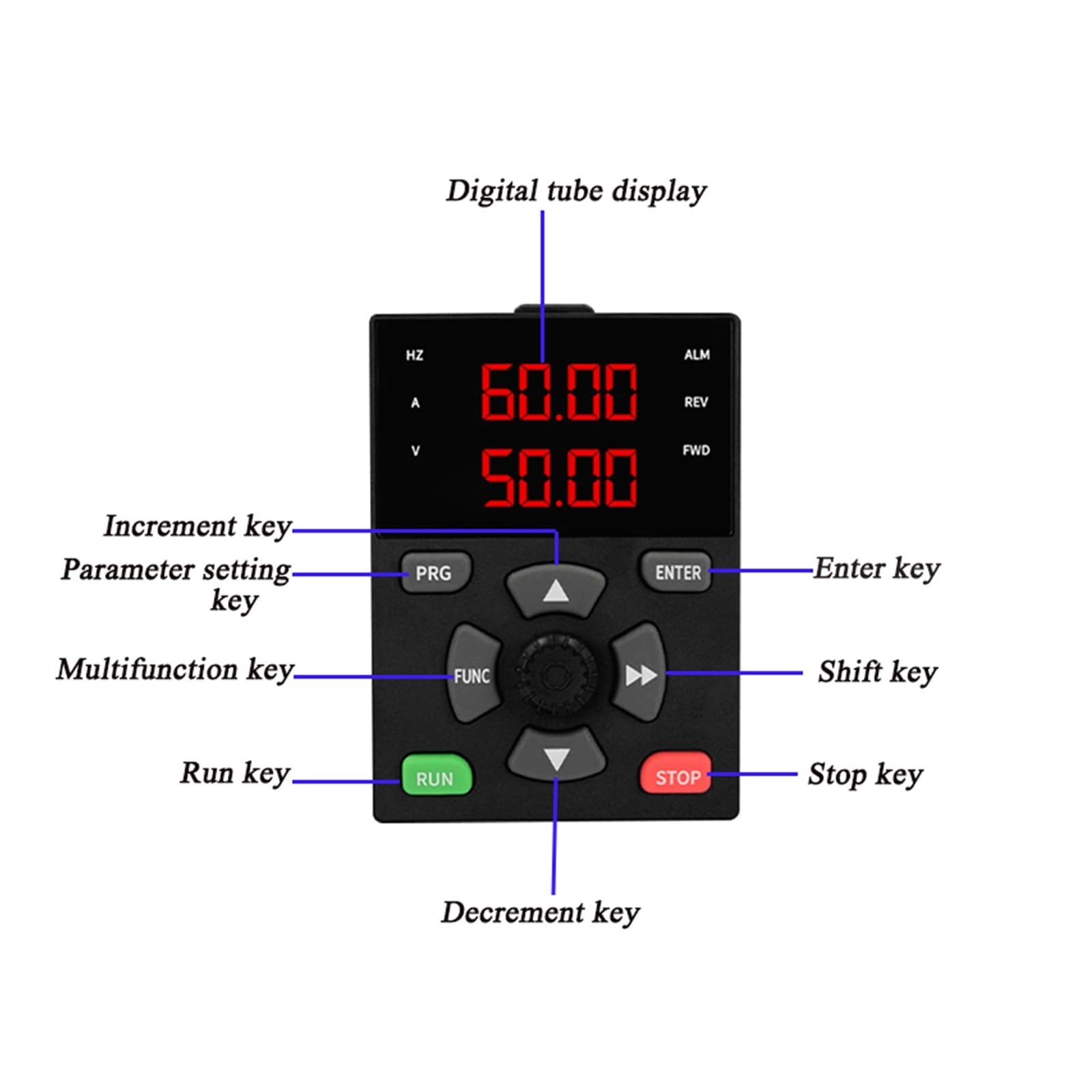 Inversor solar ZA280, voltaje de entrada CC 210-340 V, 0,75/1,5/2,2/3, kW, convertidor frecuencia variable for control velocidad del motor(1.5KW)