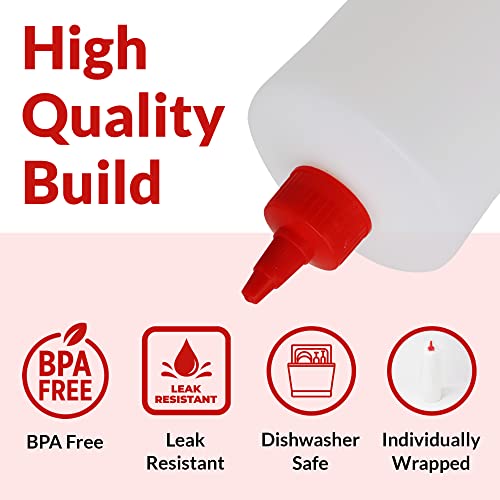 image for Reli. Plastic Squeeze Bottles, 32 oz. | 4 Pack | Condiment Squeeze Bot