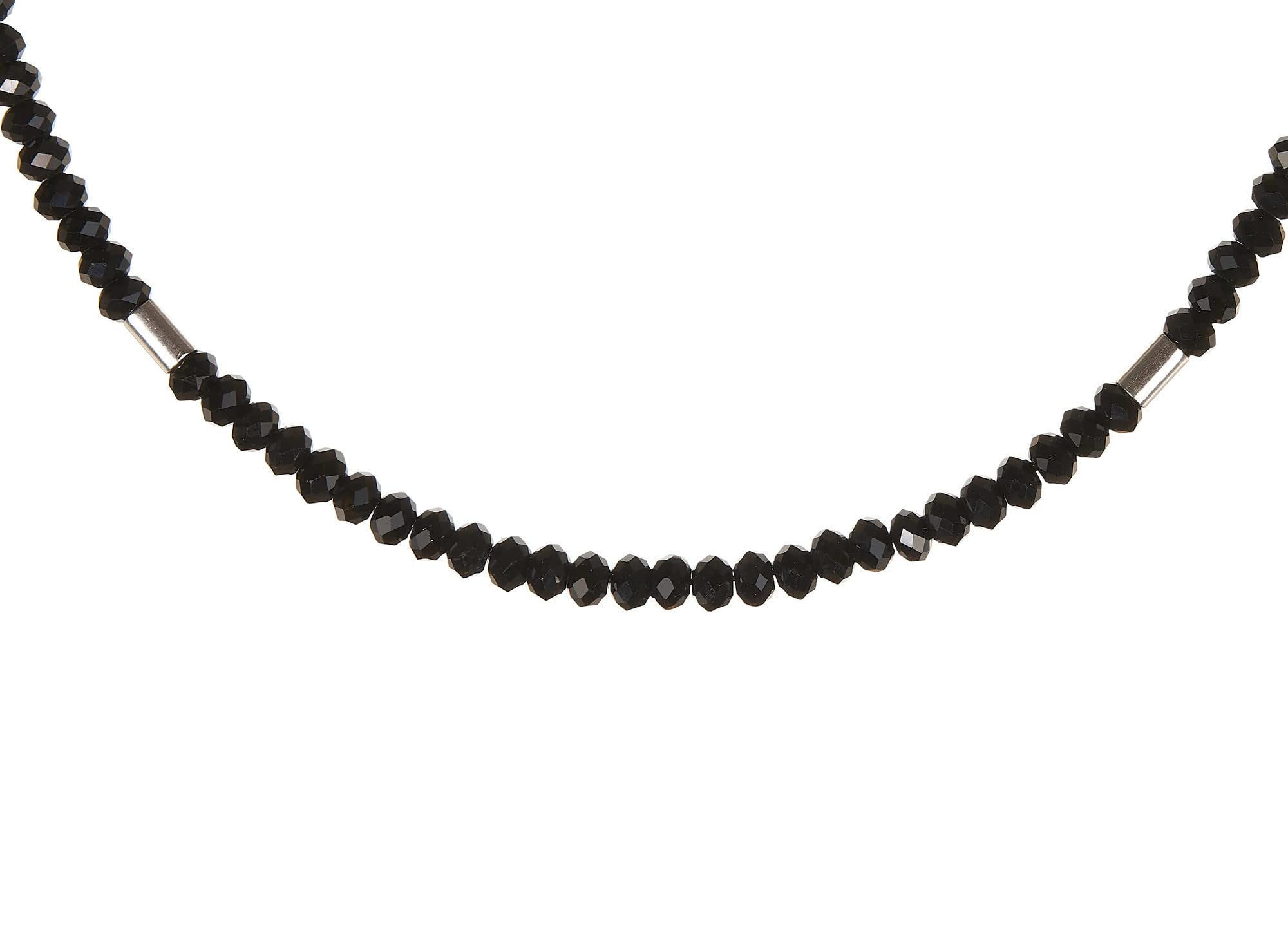 Turmalin Kette schwarz 925 Silber Schörlkette Steinkette