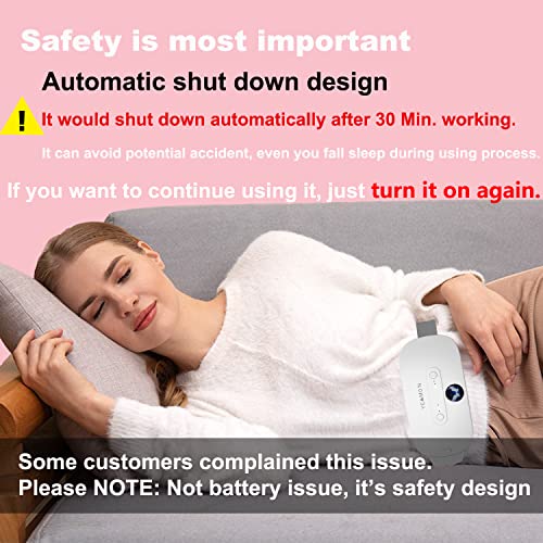 Image of Portable Cordless Heating Pad for Cramps, Electric Waist Belt Device, Fast with 3 Heat Levels and Massage Modes, Back or Belly Women Girl