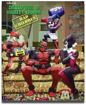 New Arrival 3D Print Poster, Deadpool and Harley Quinn Had Kids Print Posters 20x24inch