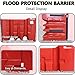 Flood Protection Barrier for Garage, ABS L-Shaped Flood Panels, Front Door Home Flood Prevention Reusable, Removable Water Board for Warehouses Basements Shed(4PCS)