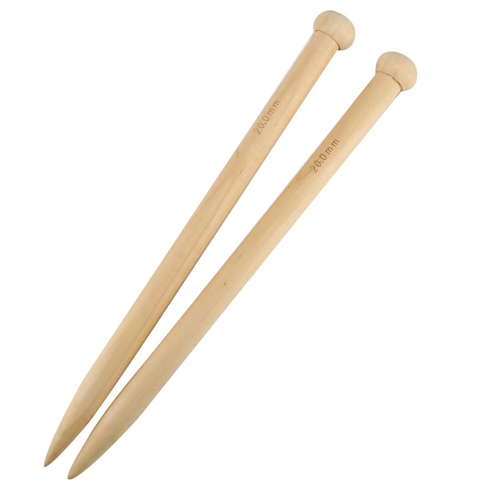 Wooden Knitting Needles,15/20/25 MM Big Knitting Needle Super Chunky Yarn and Larger Knitting Project,DIY Sweater Yarn Knitted Accessories 20mm — image 1
