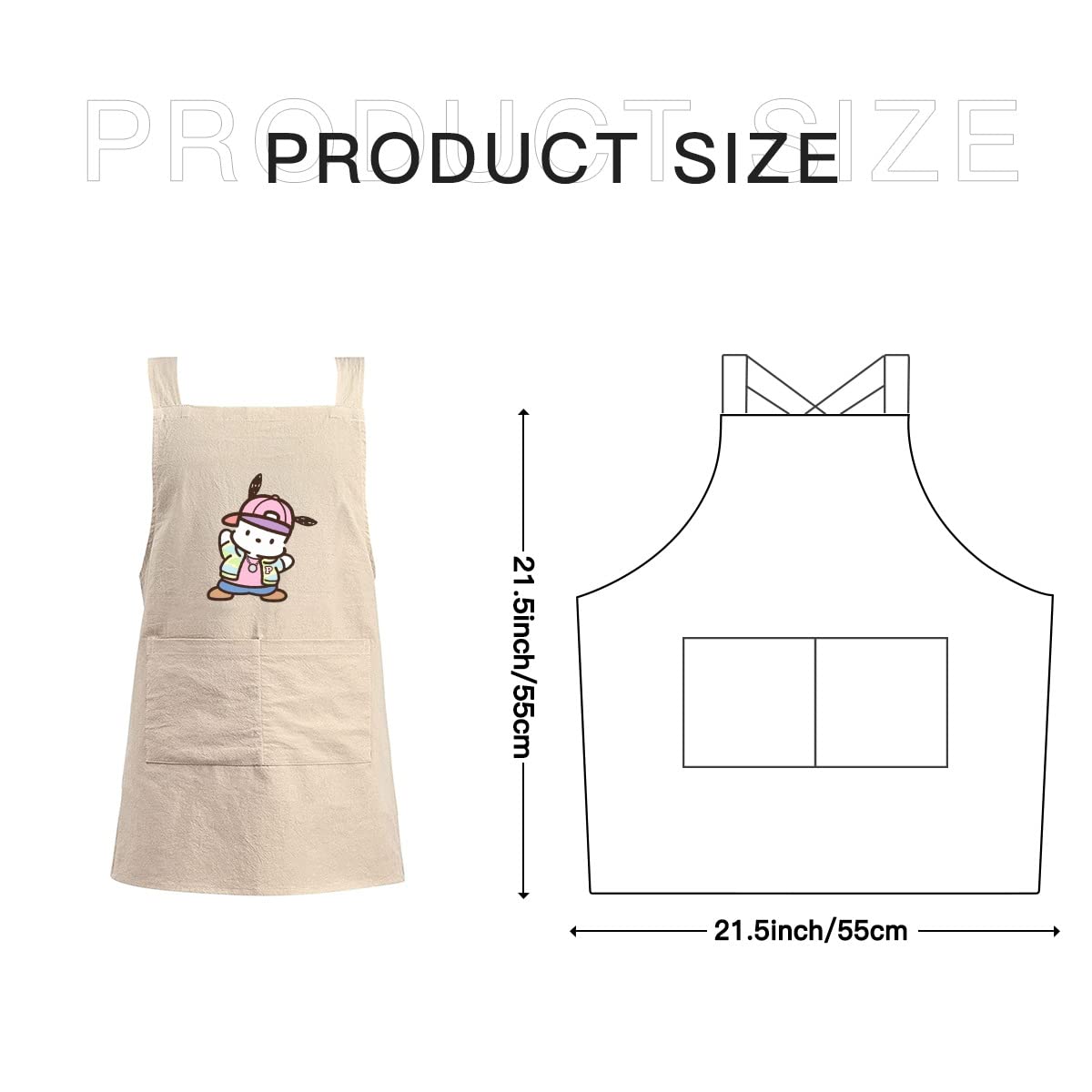 Amazon｜子ども用エプロン ポチャッコ エプロン 子供用 親子エプロン