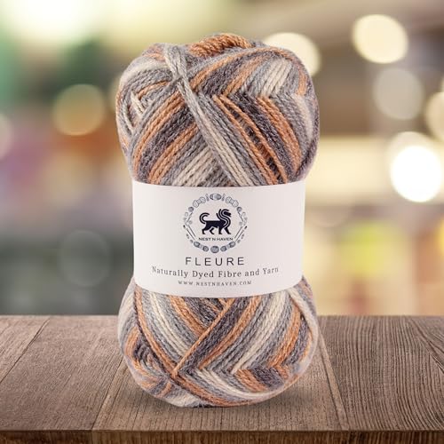 Image of Nestnhaven Acrowools Fleure Hand Knitting and Crochet Yarn. Pack of 1 Ball - 100gms. Shade no - NNHF (Multicolor24) | (500 Gm)