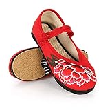 VERSUCHEN SIE EINEN ANDEREN STIL - Wenn Sie nach einer Alternative zu Absätzen suchen, treten Sie direkt ein, meine Damen. Die hervorragende Stickereikunst stammt aus der traditionellen chinesischen Sticktechnik und lässt den lebensechten Phönix bei jedem Schritt fliegen. Dress up oder down und Ihre Originalität übertrumpft alles mit diesen Schuhen!