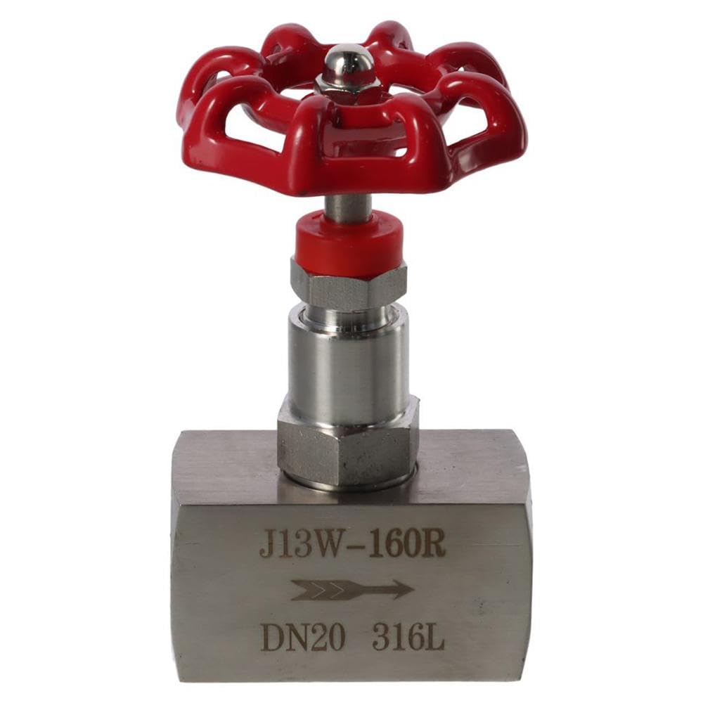 AllGIFT Needle Valve J13W-160P High Pressure 316 Stainless Steel Globe Valve Durable 3/4