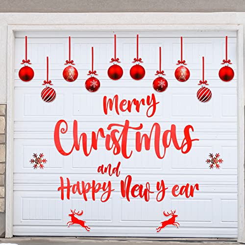 30 Pcs Merry Christmas Garage Door Magnets Decoration Happy New Year Magnetic Garage Door Decor Set Christmas Refrigerator Magnets Decals For Outdoor Xmas Holiday Car (Ornament Style) #TOP1