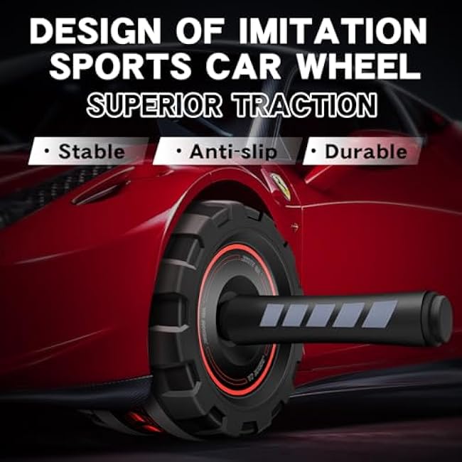 Ab roller wheel with knee pad for abdominal exercise core workout weight loss no noise easy to assembling light weight perfect home gym equipment for men & women