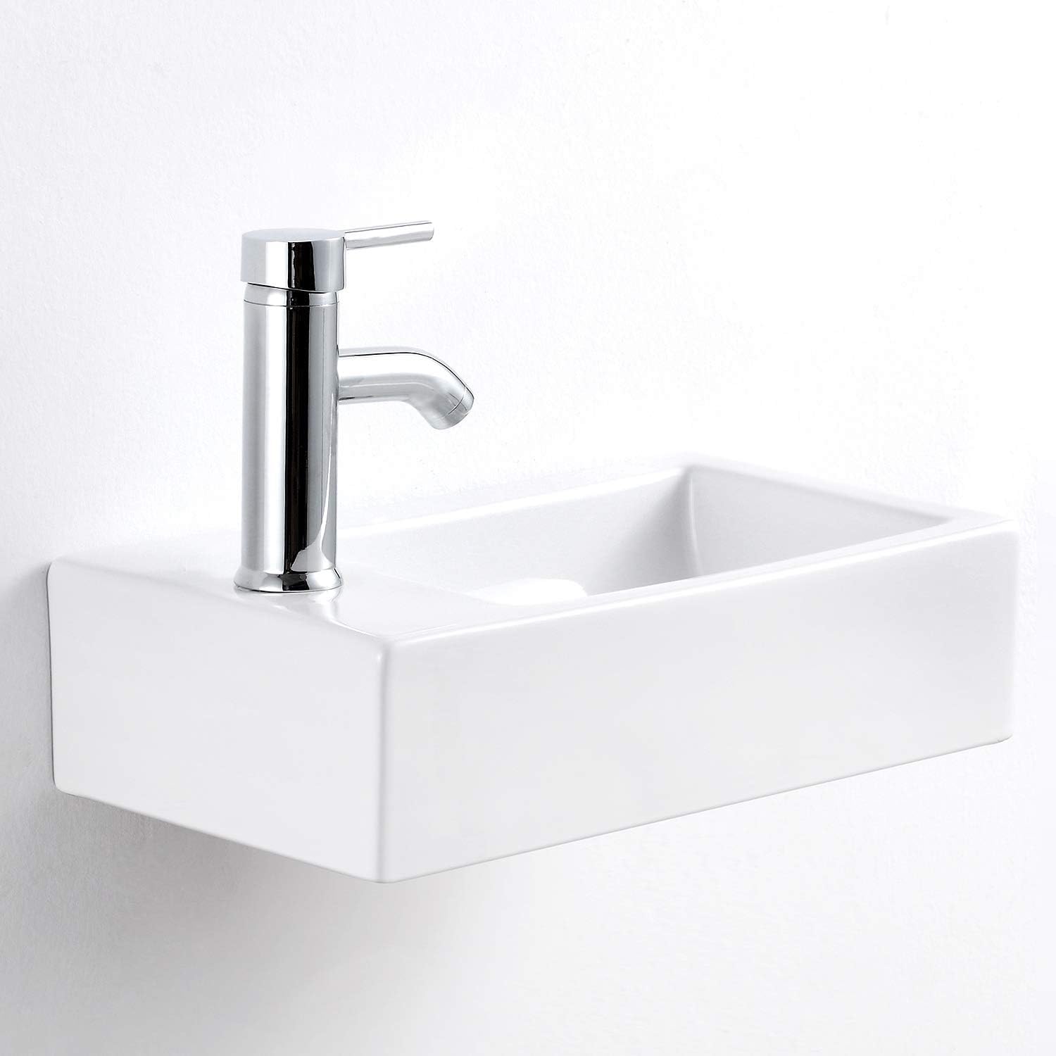 Amazon | 【排水セット付き】 手洗い器 壁掛け 手洗器 陶器 洗面ボウル