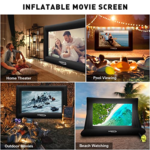 Lvaostt 16FT Inflatable Movie Screen Outdoor One-Piece Design Front & Rear Projection Blow Up Movie Screen Outdoor Projector Screen Easy Set Up thumb #2