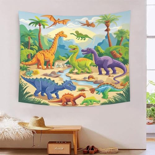 Tapisserie Murales Dinosaures 3D pour transformer une chambre d'enfant en grand terrain d'aventure