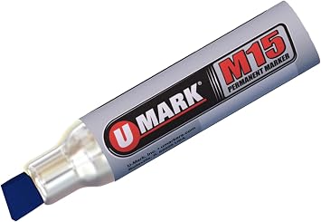 U-Mark M15 Ink Wide Permanent Marker Blue Pack of 12 11502