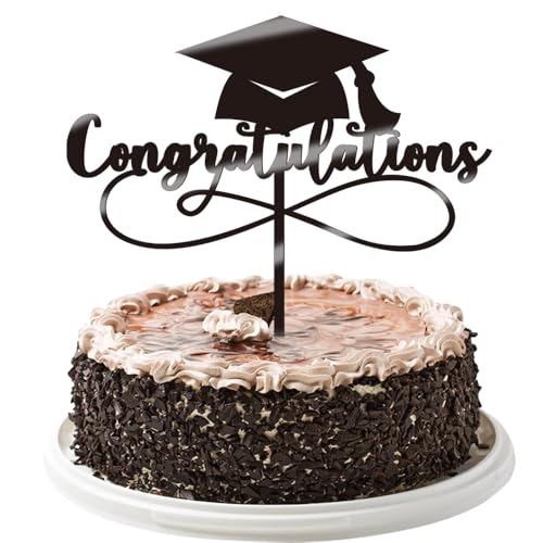 YUINYO Congratulations Cake Topper,Congrats Grad Cake Decor