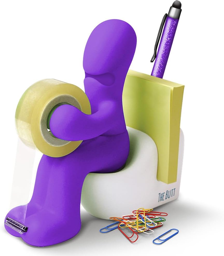 Dispensador de cinta de suministros de oficina "The Butt", bonito y divertido accesorio de escritorio para oficina, hogar o escuela, el escritorio