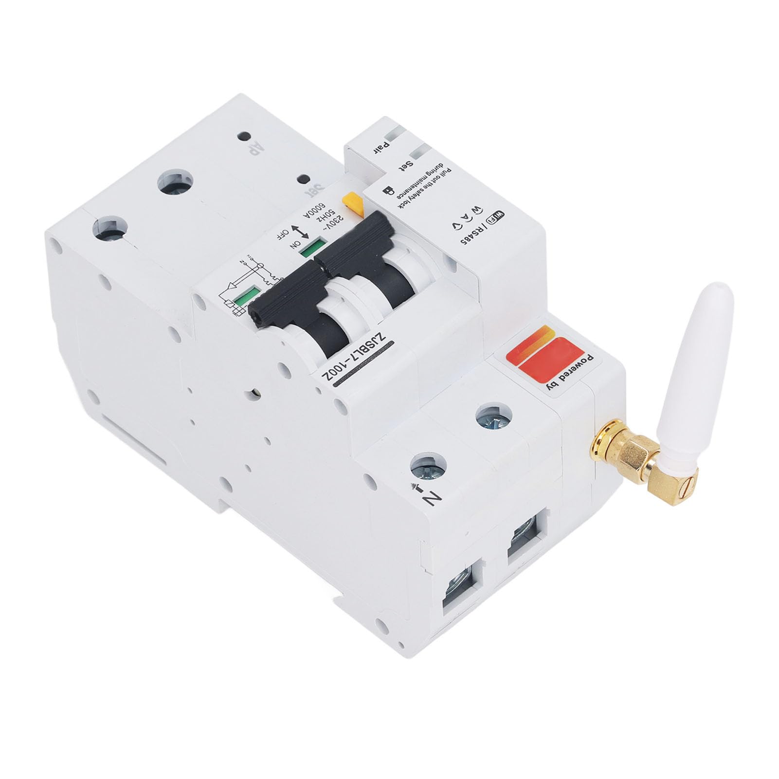 Disjoncteur Miniature WiFi Intelligent Ignifuge 80A pour Télécommande AC230V, Combinaison pour la Maison