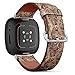 CJBROES Replacement Leather Watch Band, Compatible with Fitbit Versa 3 and Fitbit Sense of Wristband Bracelet Accessory - Animal Mix