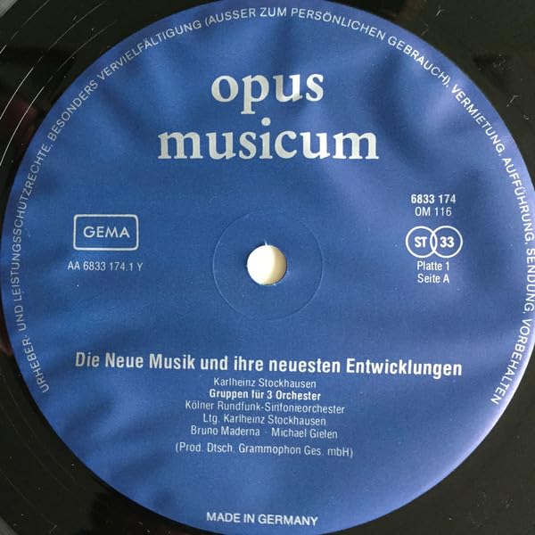 opus musicum: DIE NEUE MUSIK UND IHRE NEUESTEN ENTWICKLUNGEN [3xLP VINYL-BOX]