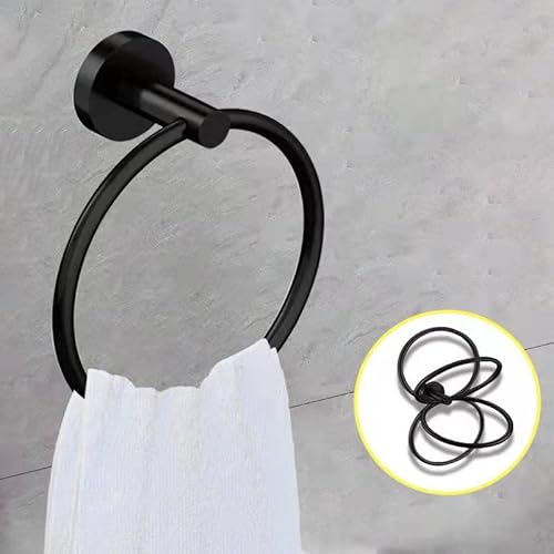 Cilee 8 Piece Matte Black Bathroom Hardware Set, 24Inch Bathroom Towel Bar+Towel Ring+Toilet Paper Holder+ Robe Towel Hook, Sus304 Stainless Steel Bathroom Accessory Set #TOP4