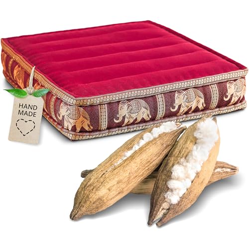 livasia Sitzkissen Boden Thaiseide - 50x50x10cm - Bodenkissen...