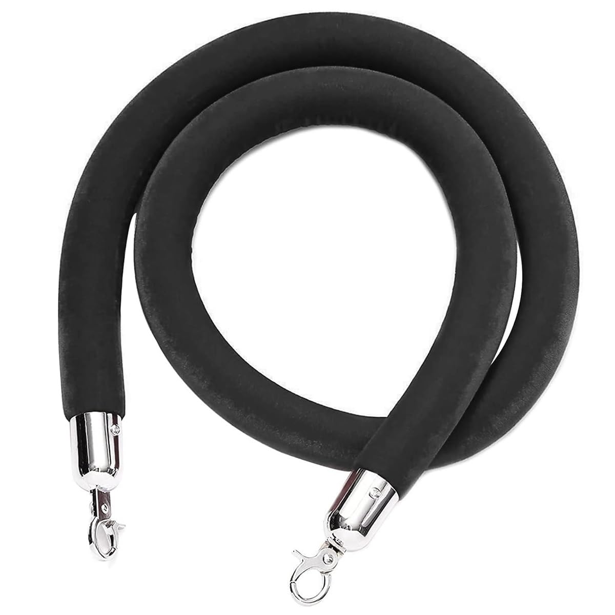 GLDYTVF VIP Velvet Stanchion Rope Barrier StandThick 1.7m (5.6ft) Crowd Control Queue for Hotels Hospitals BanksElegant Black Design for Events & Security