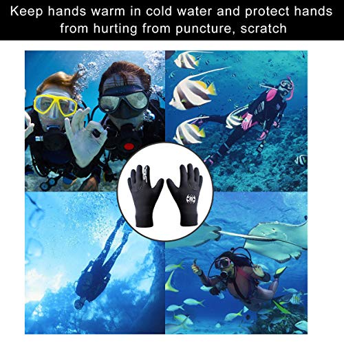 image for SLINX Neoprene Diving Gloves Wetsuit Five Finger Gloves 3mm Anti Slip 