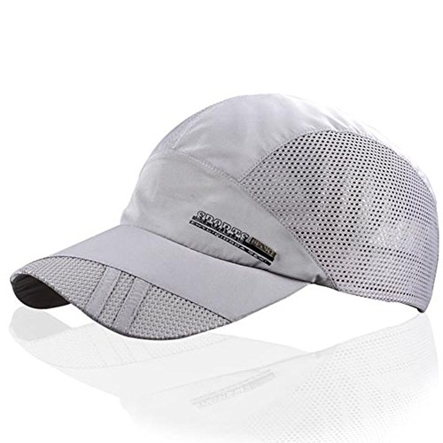 YING LAN Men's Autumn Outdoor Sport Baseball Hat Running Visor Sun Cap Grey 1
