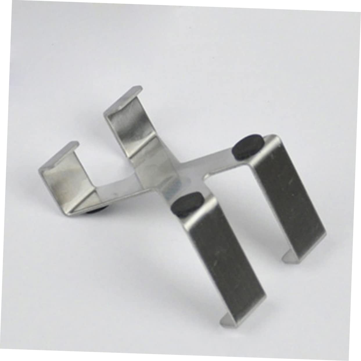 KOMBIUDA 2pcs Double Hooks Silver Rack Door Tinsel Stainless Storage Hooks S Hook Steel Hangers Metal Hook Hanger for -Shaped Hooks