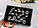 Stratalife Jewelry Organizer, 7 Slots Ring Organizer Display Tray Black Velvet Jewelry Storage for Women and Men