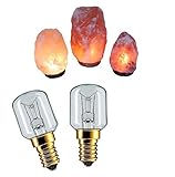 Länge: 63mm 2x Himalaya Salzkristall Glühbirne Ersatz für Salzlampe 15w SES E14 Edisonsockel [Energieklasse E]