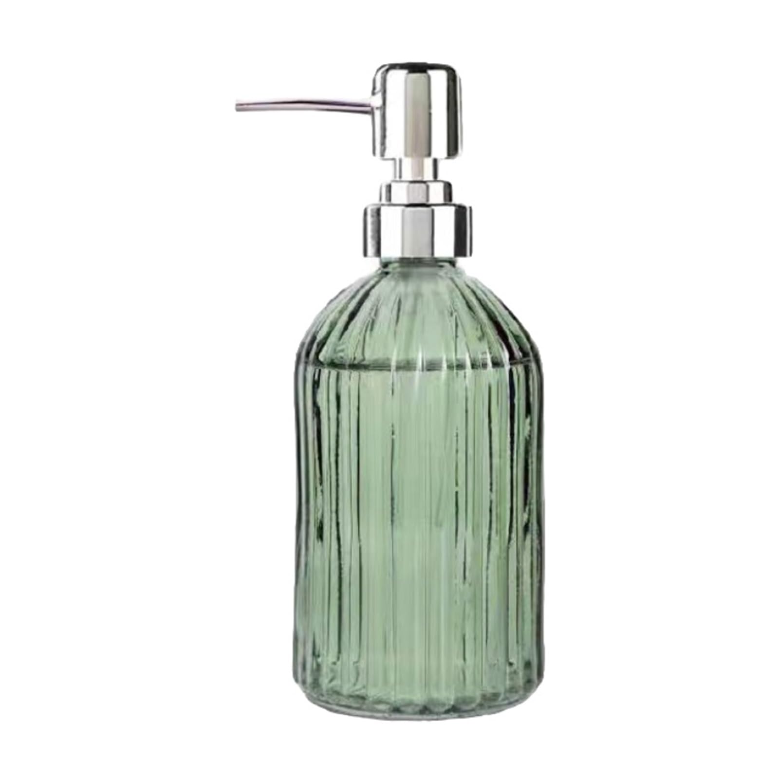 WDSOPK Bathroom accessories Soap Dispenser with Stainless Steel Pump Soap Dispenser Premium Quality for Lotion Bathroom Soap-7 Colors soap pump Home & Kitchen (Green)