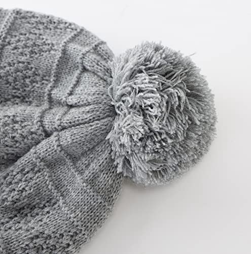 Home Prefer Toddler Girls Beanie Warm Kids Winter Hat Knit Skull Caps with Pom4