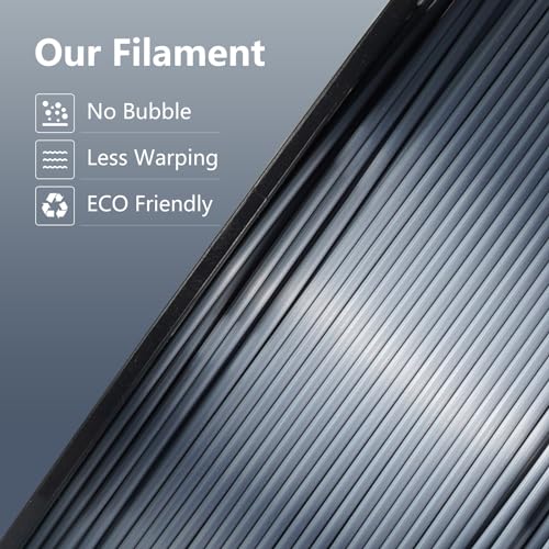 Image of Kingroon PLA Filament, Multicolor Silk PLA Filament, Dual Color 3D Printer Filament, 1.75 mm, Dimensional Accuracy + /- 0.03 mm, 1kg Spool(2.2lbs), Silver Grey