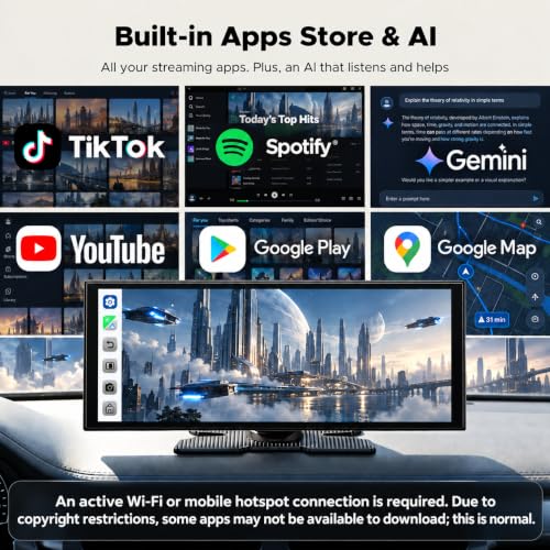11" CarPlay Screen for Cars with Google Play for Compatible Apps and Gemini - image 3