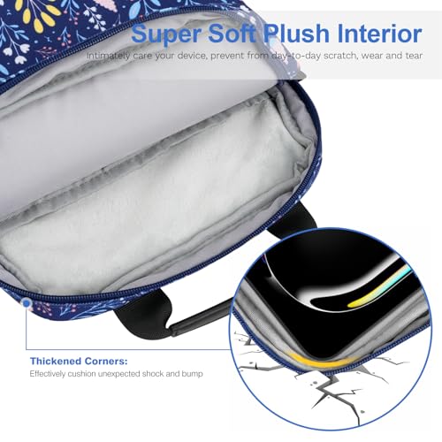 Image of Dadanism 13 Inch Tablet Sleeve Shoulder Bag with Handle for iPad Pro 13 inch M4 2024, iPad Air 13 inch, iPad Pro 12.9 inch, Galaxy Tab S10+ Plus /S9 FE+ /S9+ Plus 12.4 inch, reMarkable Paper Pro 11.8 inch, Night Blue