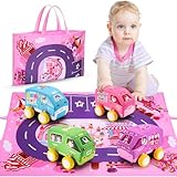 【Rückziehauto-Spielzeugset】Exquisites Kinderspielzeugauto im Einhorn-Design, reibungsbetrieben, keine Batterien erforderlich, einfach zurückziehen und auf natürliche Weise vorwärts bewegen lassen, die glatten Räder können das Auto lange am Laufen halten. Der weiche Teil ist zur einfachen Reinigung abnehmbar.