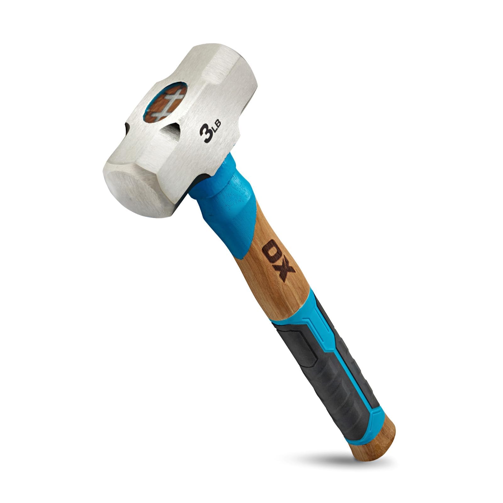 OX Pro Club Hammer 1.3kg Forged Steel Hickory Handle TPR Grip Anti-Vibe