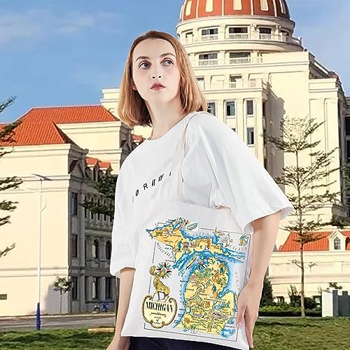 Bolso Tote diseño estado Michigan viaje años 40 miniatura 6