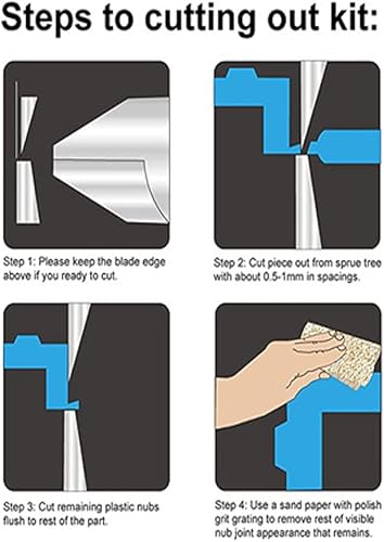 Miniatura 6 de Pinza fina de 4.7 pulgadas con funda protectora y llave hexagonal, alicates de corte para reparación y fijación de edificios Gundam (1)